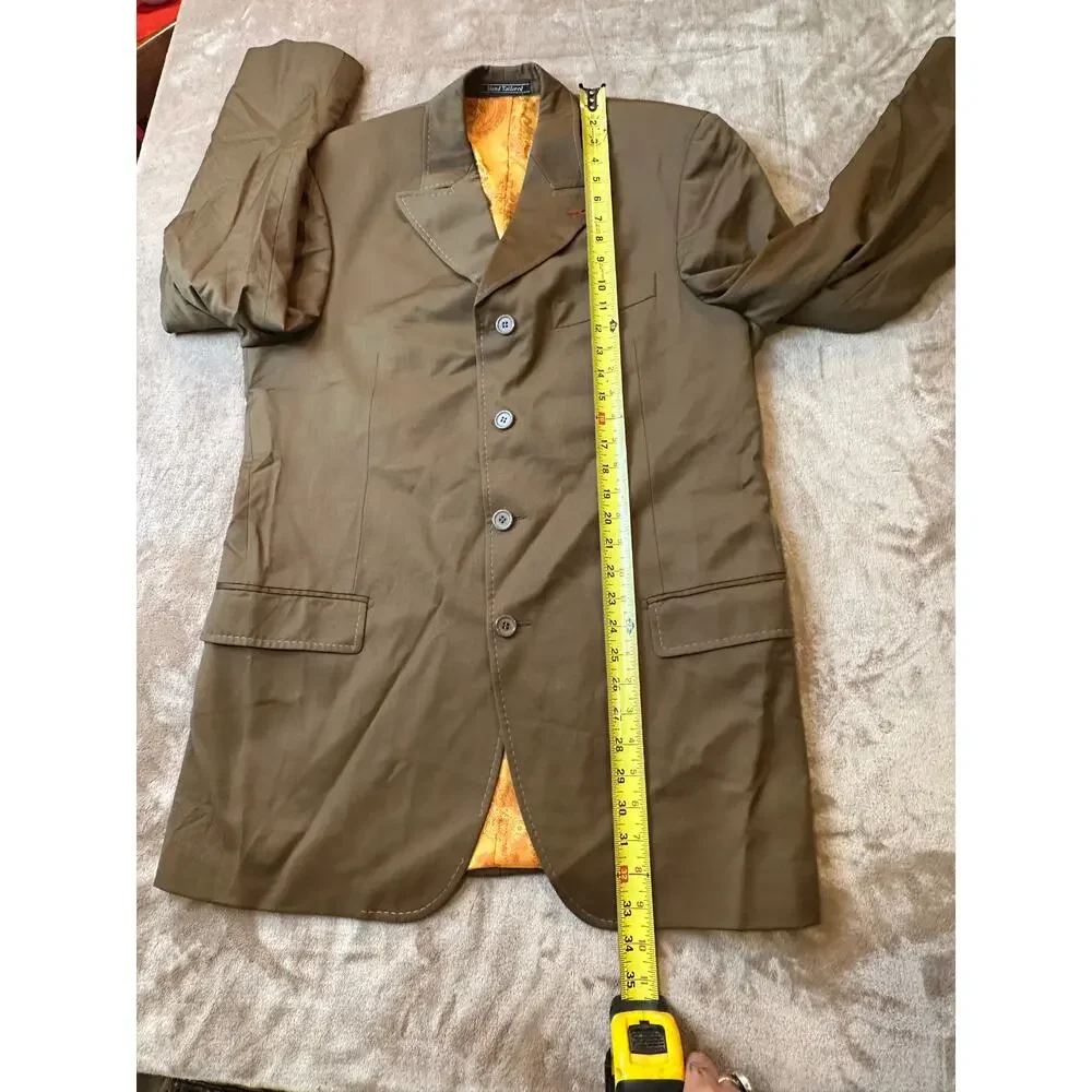 Steve Harvey Code Red 42R Brown Merino Wool Sport Coat Blazer Super 120s